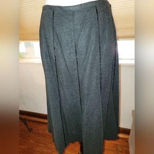Dalia Collection Linen Flaired Skirt sz 10